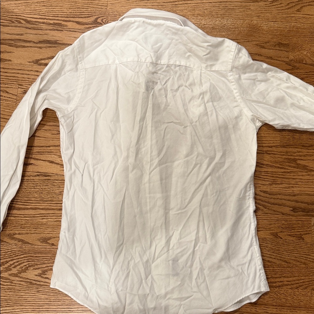 David Donahue Royal Oxford White Shirt - Trim fit - Picture 6 of 6